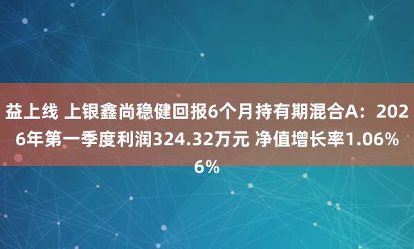 益上线 上银鑫尚稳健回报6个月持有期混合A：2026年第一季度利润324.32万元 净值增长率1.06%